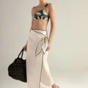 Elegant Cream Wrap Skirt